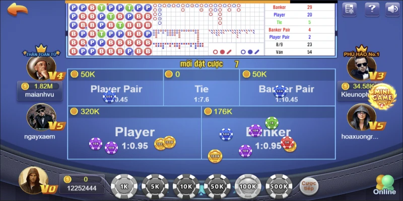 Công thức cầu đơn và ngang khi chơi Baccarat tại FB68