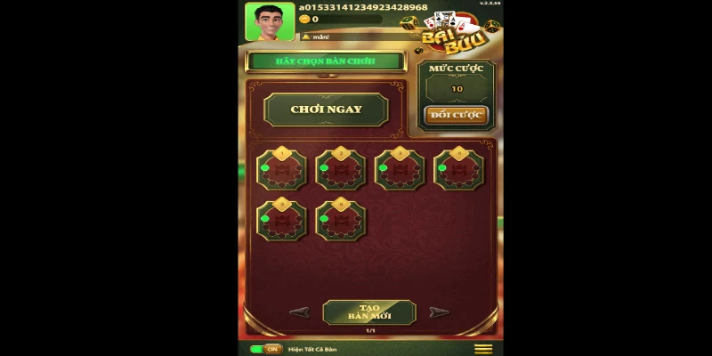Trước khi tham gia, mỗi người chơi cần thực hiện nhiệm vụ chọn và đặt cược