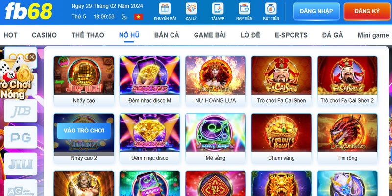 Slot nổ hũ với phần thưởng tích lũy lớn cùng kho trò chơi đồ sộ