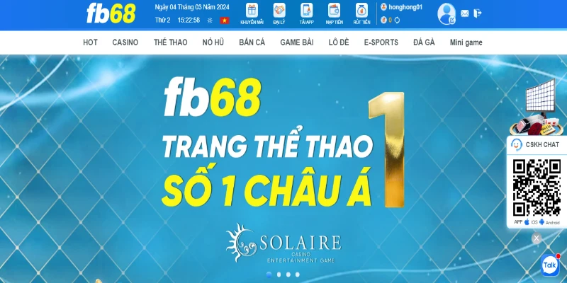 Nhấp chuột vào liên kết đó để khởi đầu quá trình tải app FB68 về máy